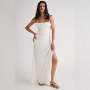 Free People Gala White Maxi Dress